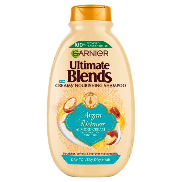 Garnier Ultimate Blends Argan Rich Shampoo 400ml pack shot
