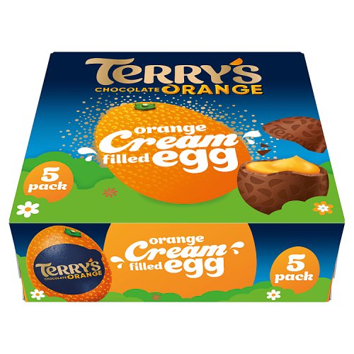 Terrys Chocolate Orange Cream Filled Egg 5pk (5 x 34g) pack shot