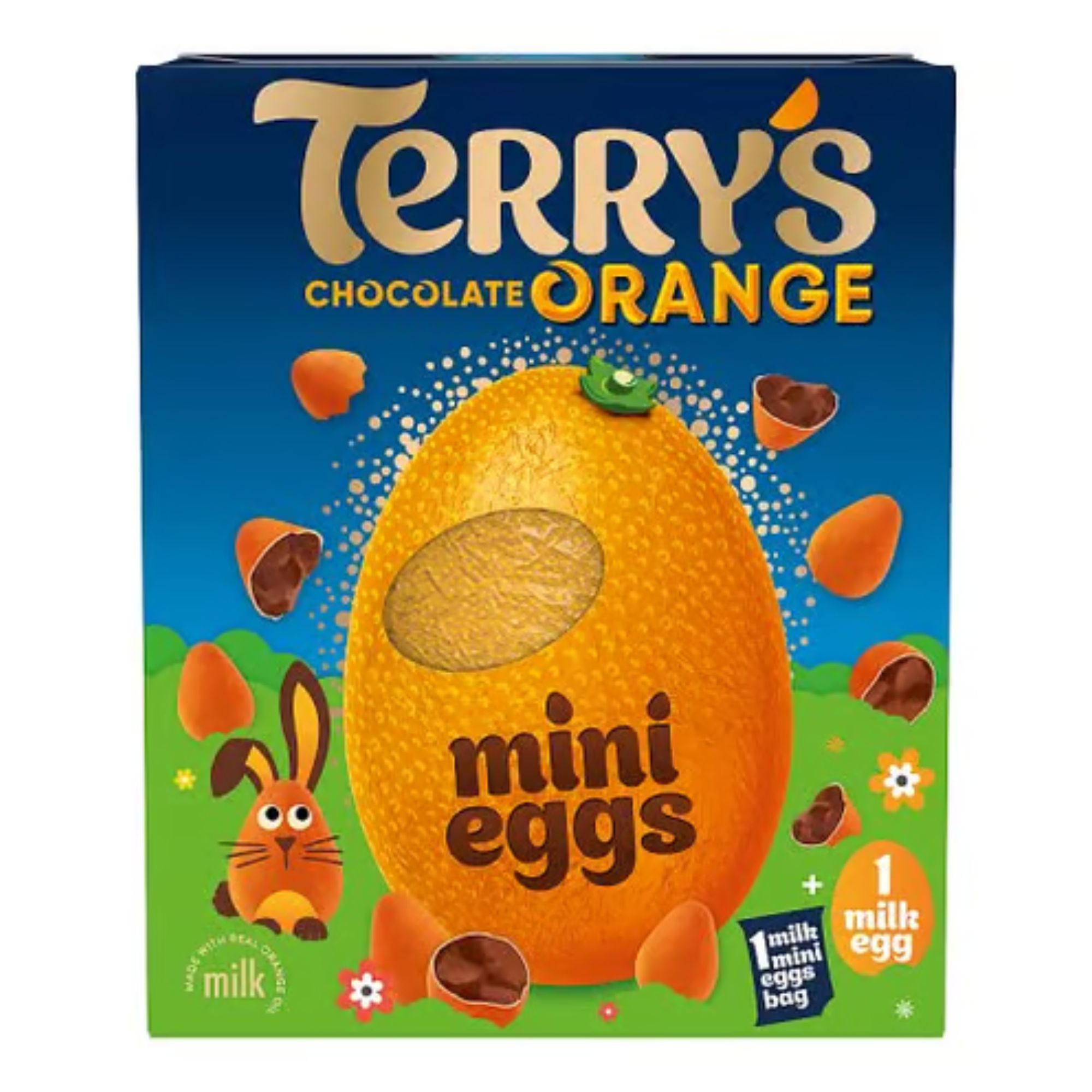 Terrys Chocolate Orange Milk Egg With Mini Eggs 158g pack shot