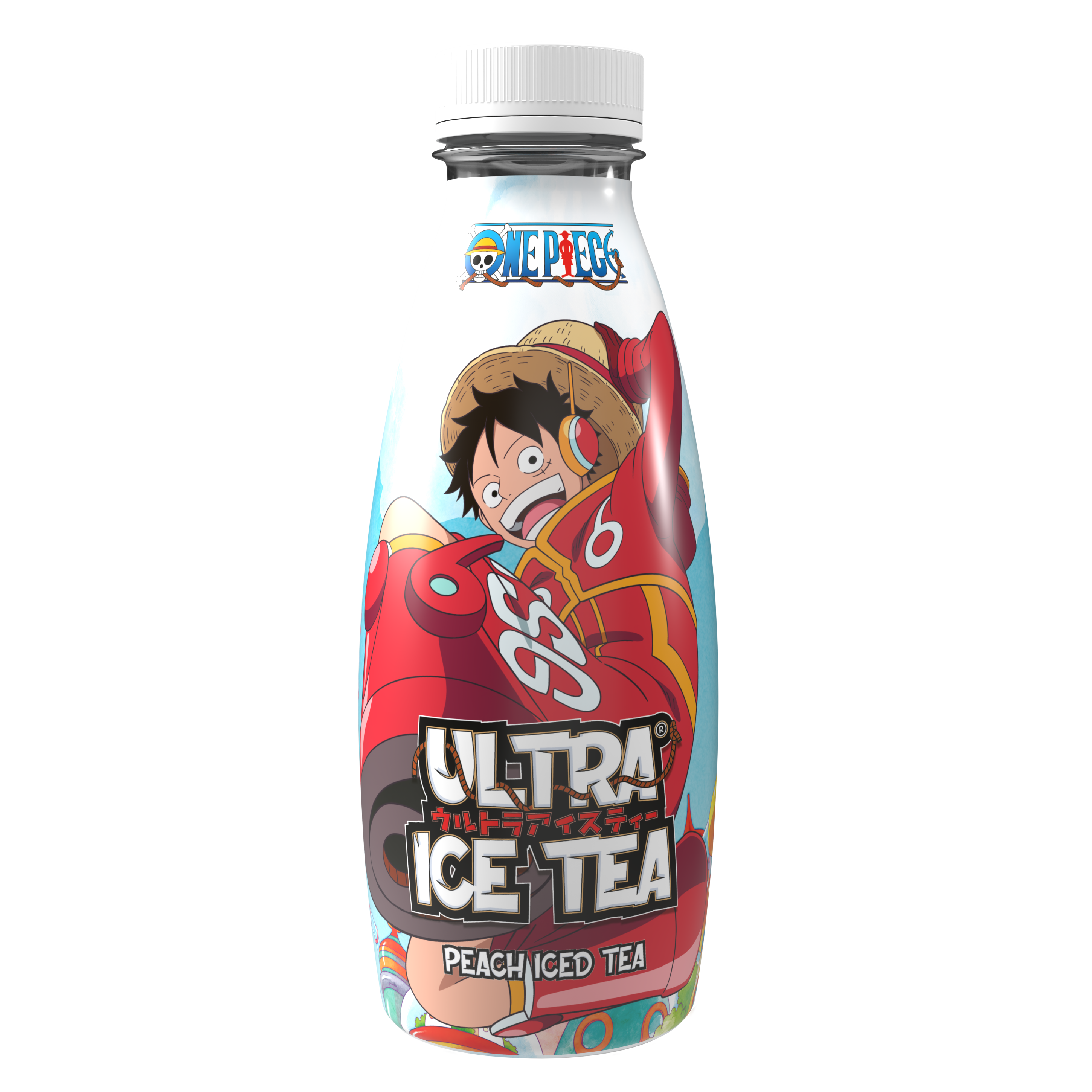 Ultra Ice Tea Peach Bottle One Piece Egghead Luffy 500ml pack shot