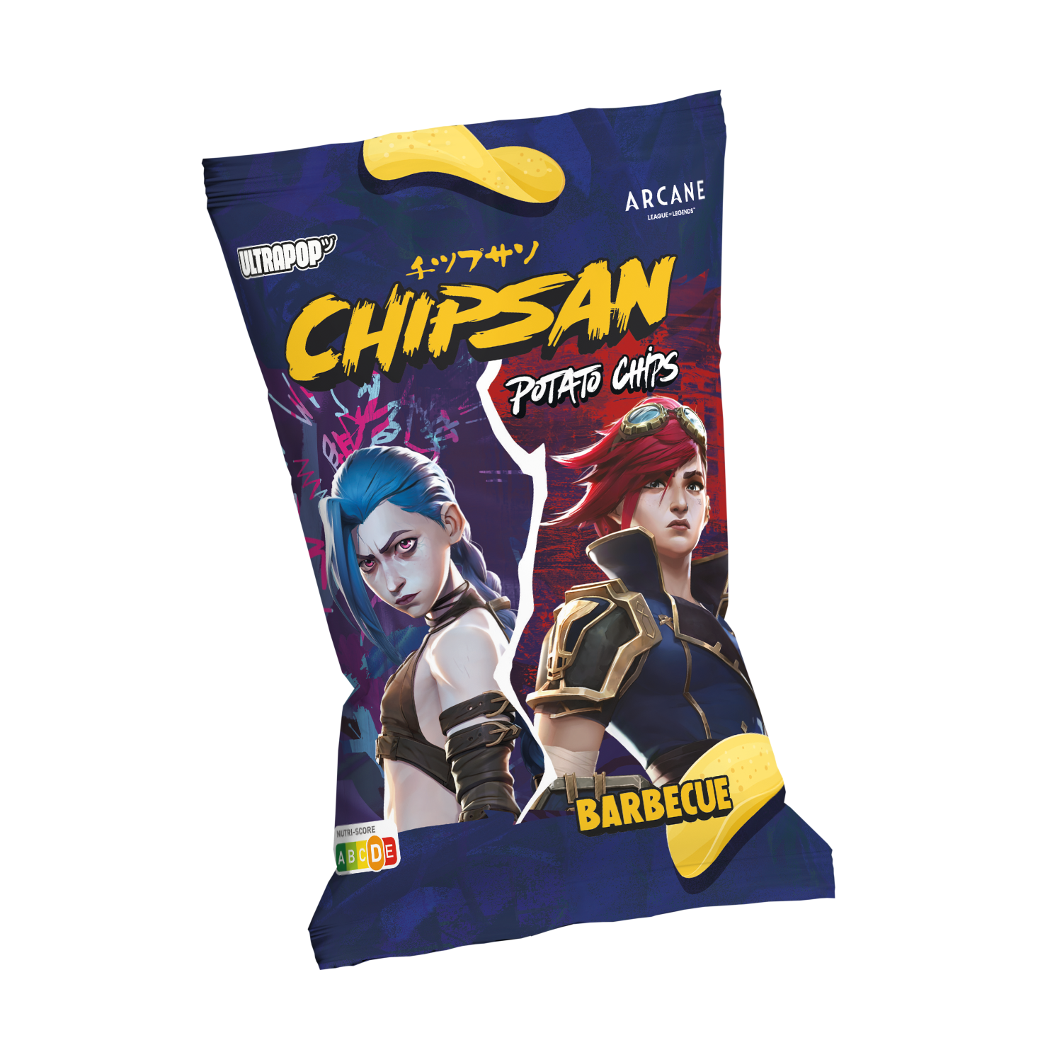 Chipsan One Piece Chips Arcane Jinx vs Vi Barbecue 110g pack shot