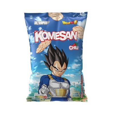 Ultra Pop Dragon Ball Super Vegeta Komesan Chili Rice Chips 60g pack shot