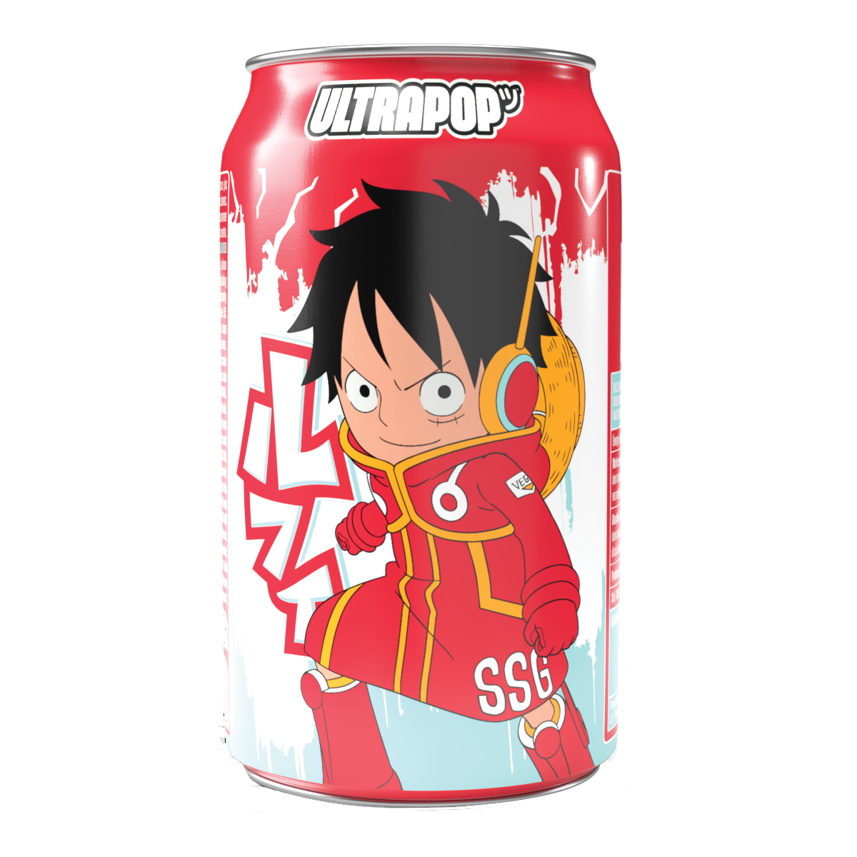 Ultra Pop Soda Luffy Strawberry 330ml pack shot