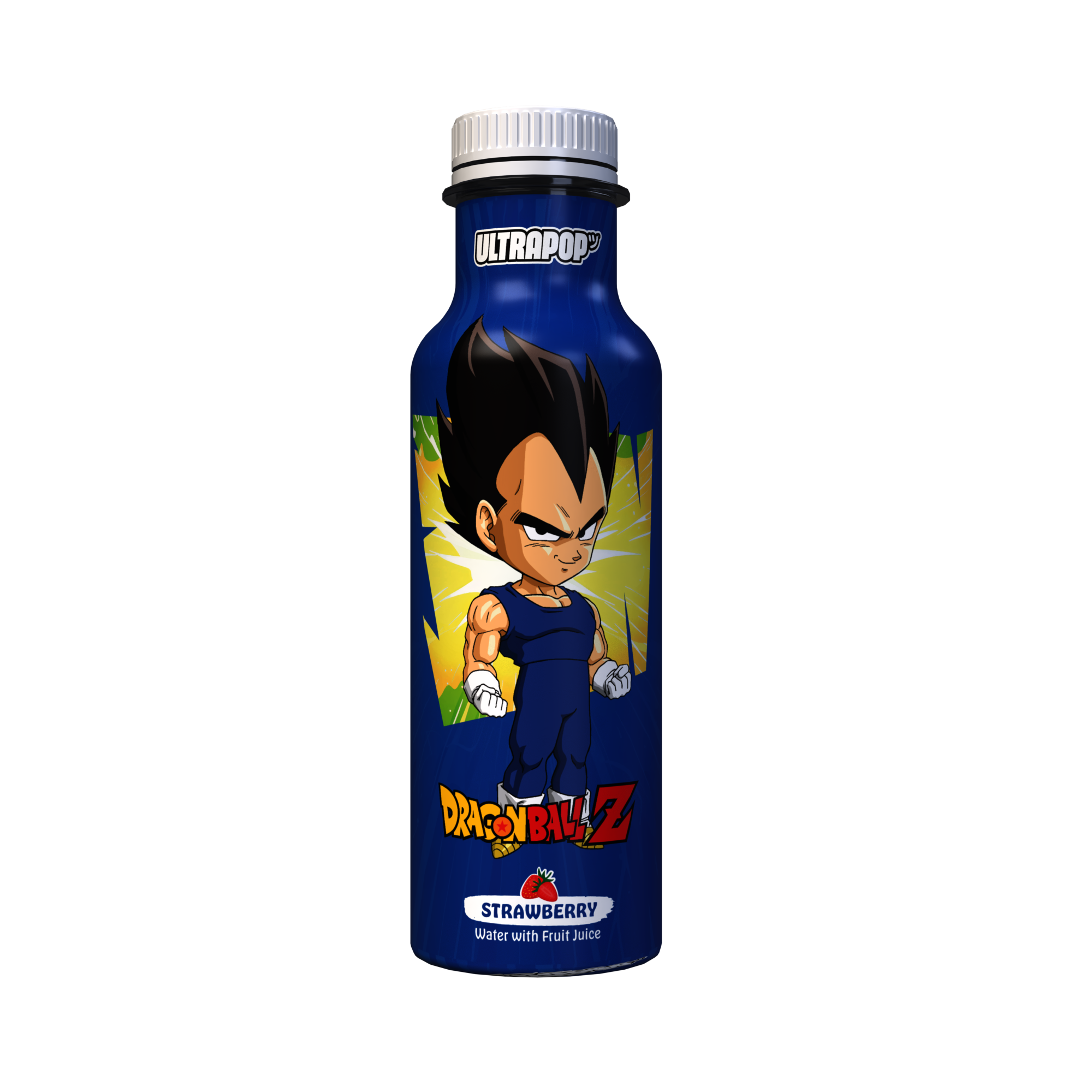 Ultra Pop Soda Bottle Vegeta Strawberry 330ml pack shot