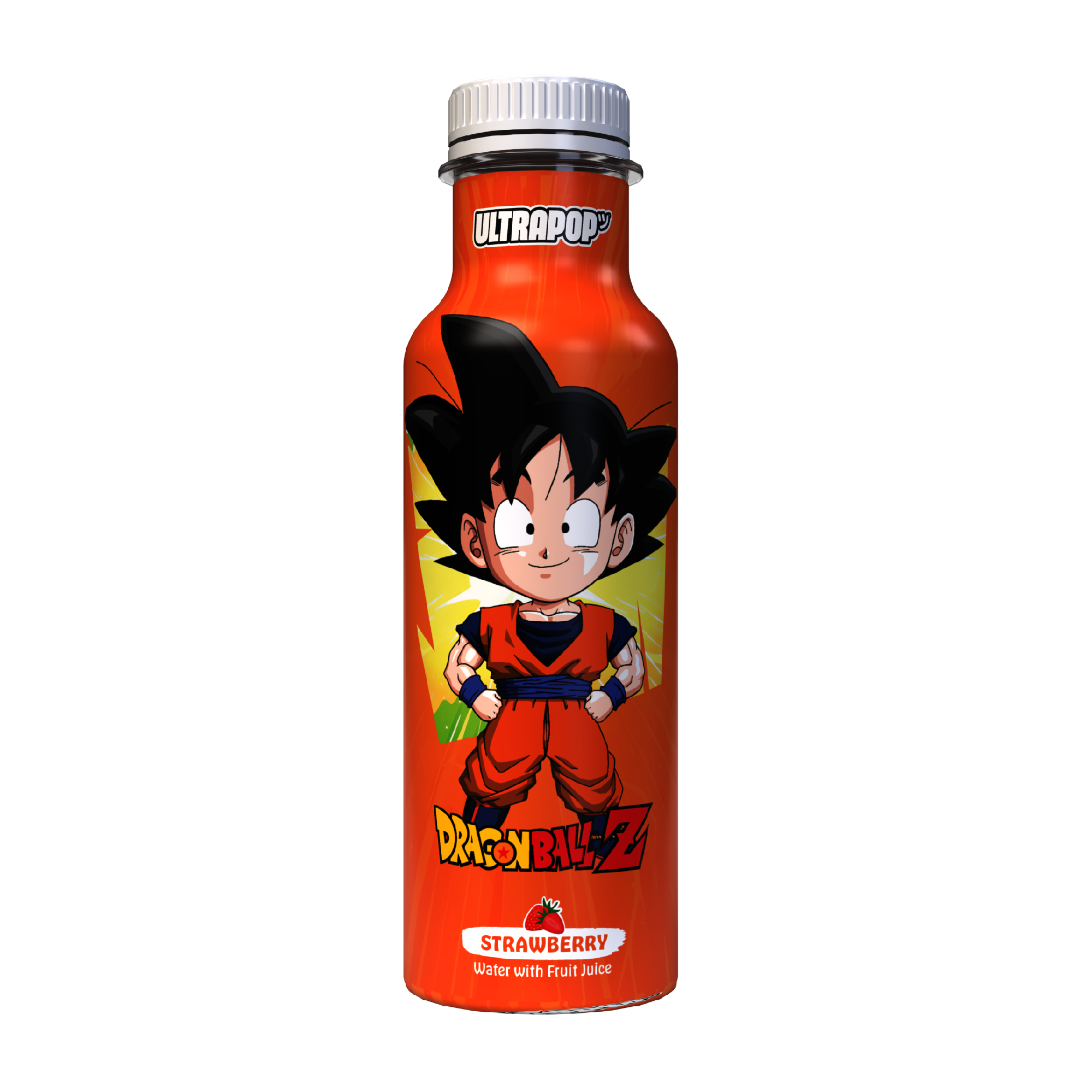 Ultra Pop Soda Bottle Goku Strawberry 330ml pack shot