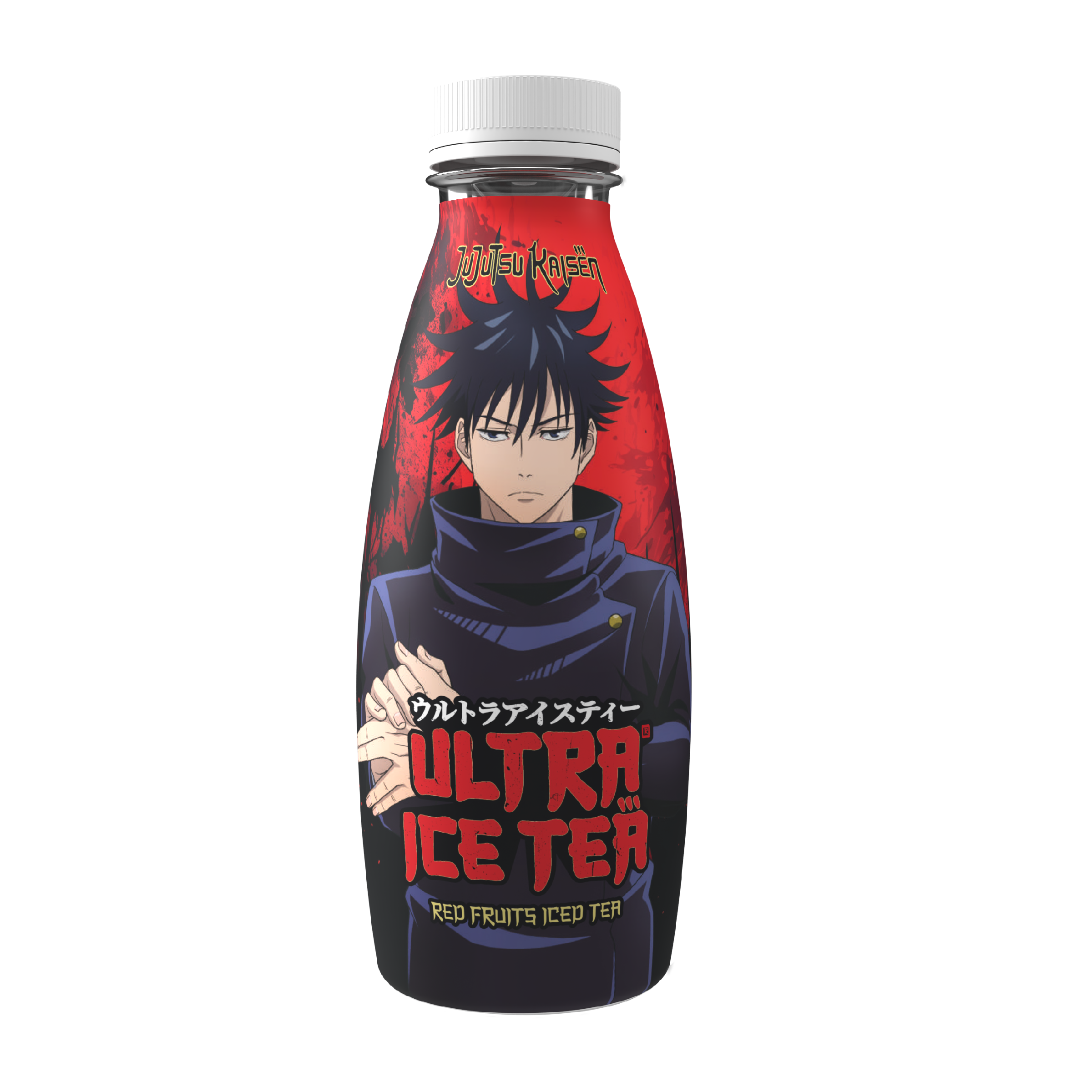 Ultra Ice Tea Peach Bottle One Piece Jjk Fushiguro Red fruits 500ml pack shot