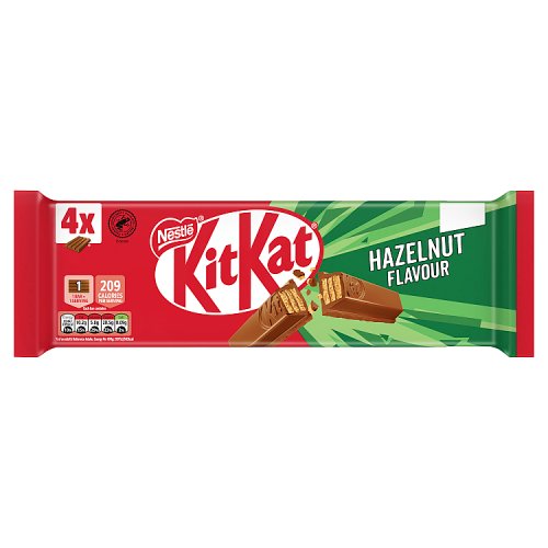 KitKat 4 Finger Hazelnut 4pk (4 x 41.5g) pack shot