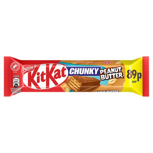 KitKat Chunky Peanut Butter PM 89p 42g pack shot