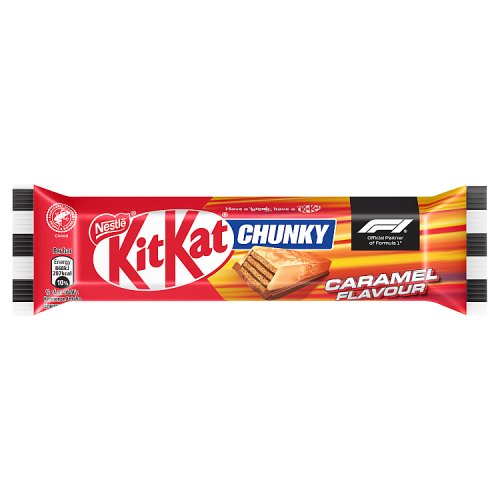 KitKat F1 Chunky Caramel Milk Chocolate 40g pack shot