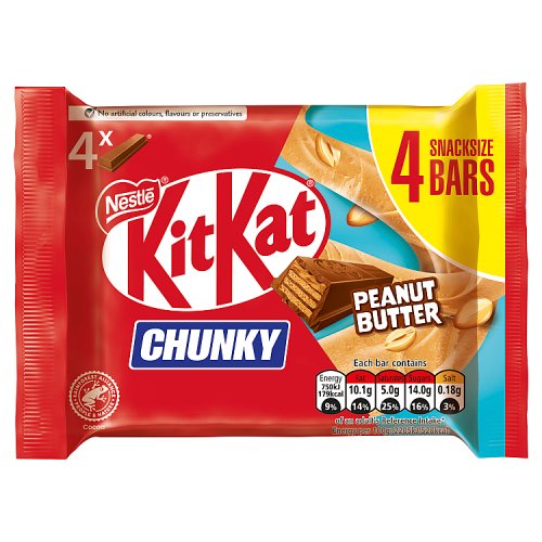 KitKat Chunky Peanut Butter 4pk (4 x 34g) pack shot