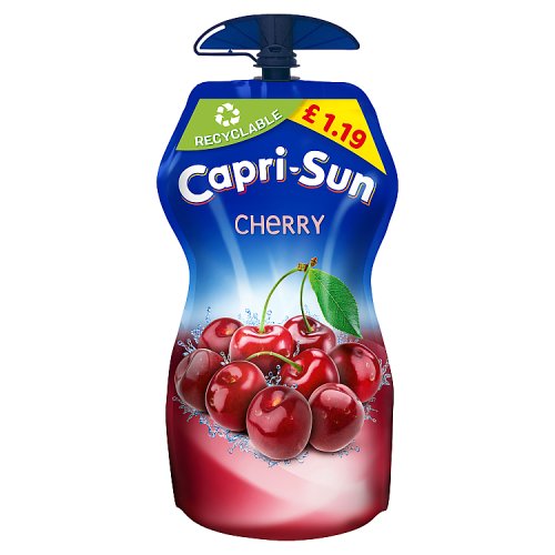 Capri Sun Pouch Cherry PM £1.19 330ml pack shot