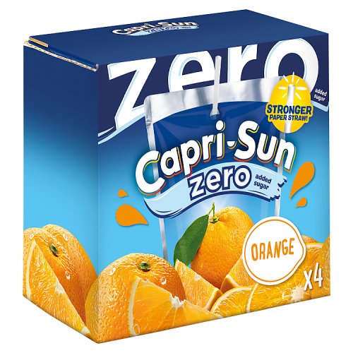 Capri Sun Zero Orange 4pk (4 x 200ml) pack shot