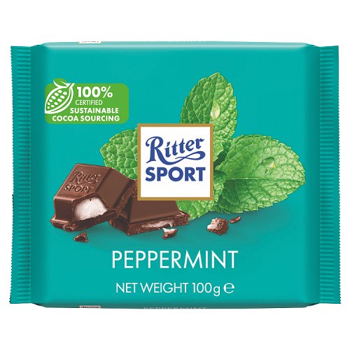 Ritter Sport Colour Dark Chocolate Peppermint 100g pack shot