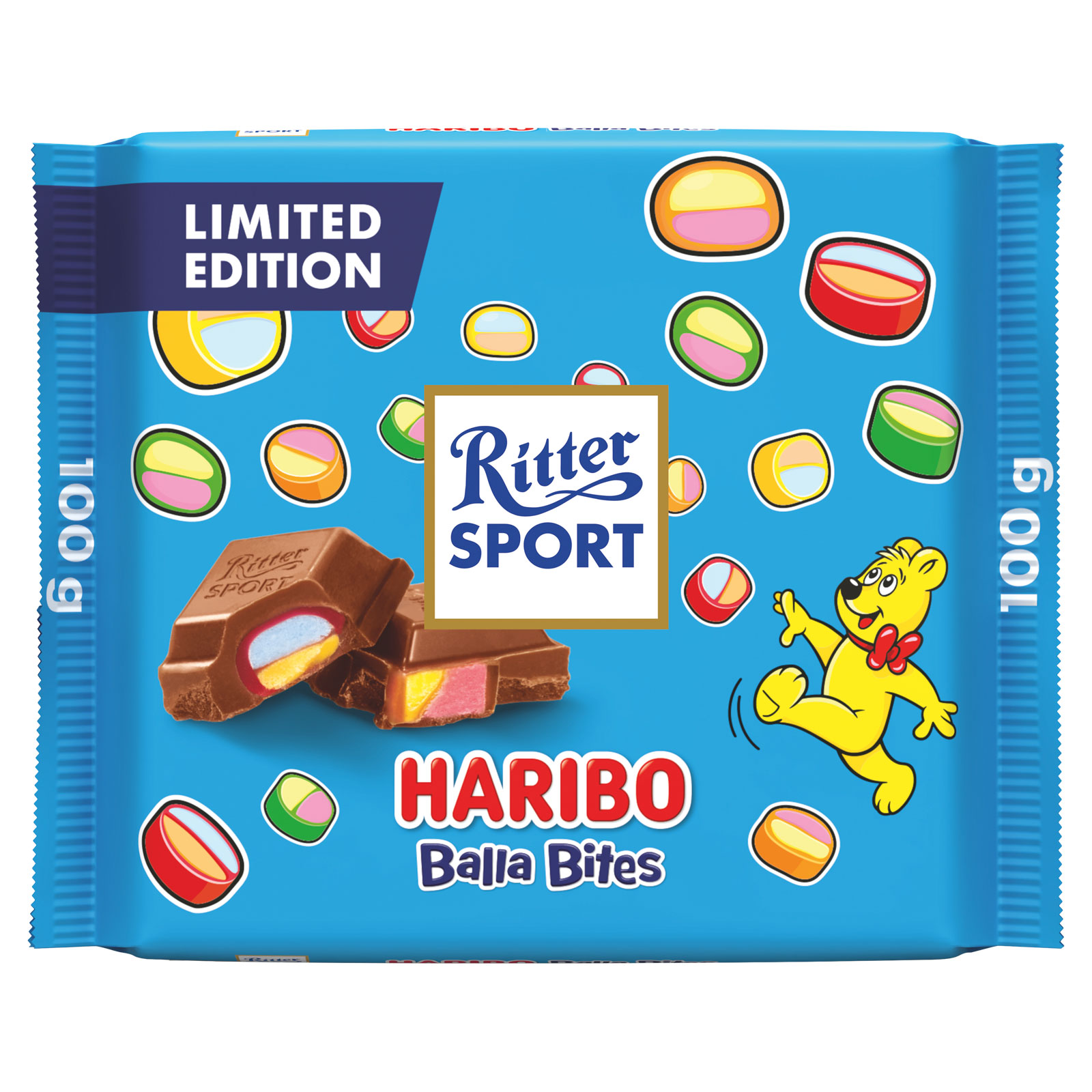 Ritter Sport Haribo Balla Bites 100g pack shot