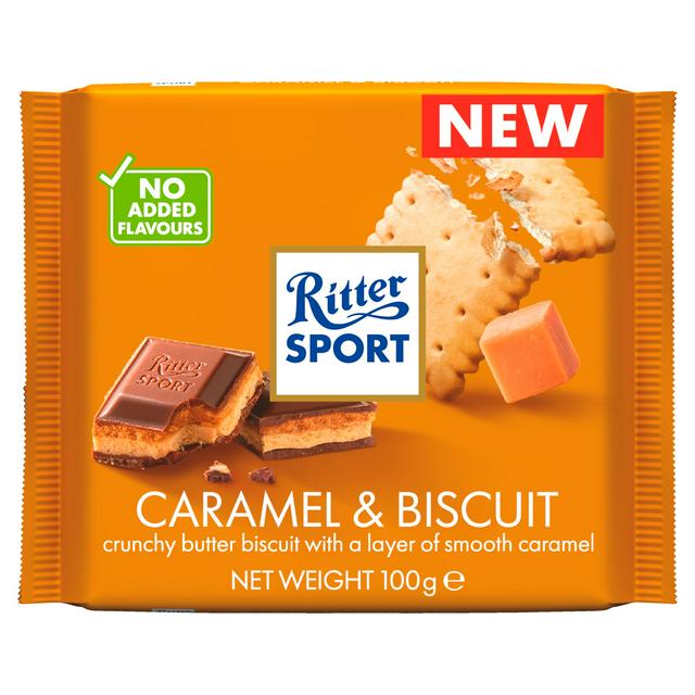 Ritter Sport Caramel & Biscuit 100g pack shot
