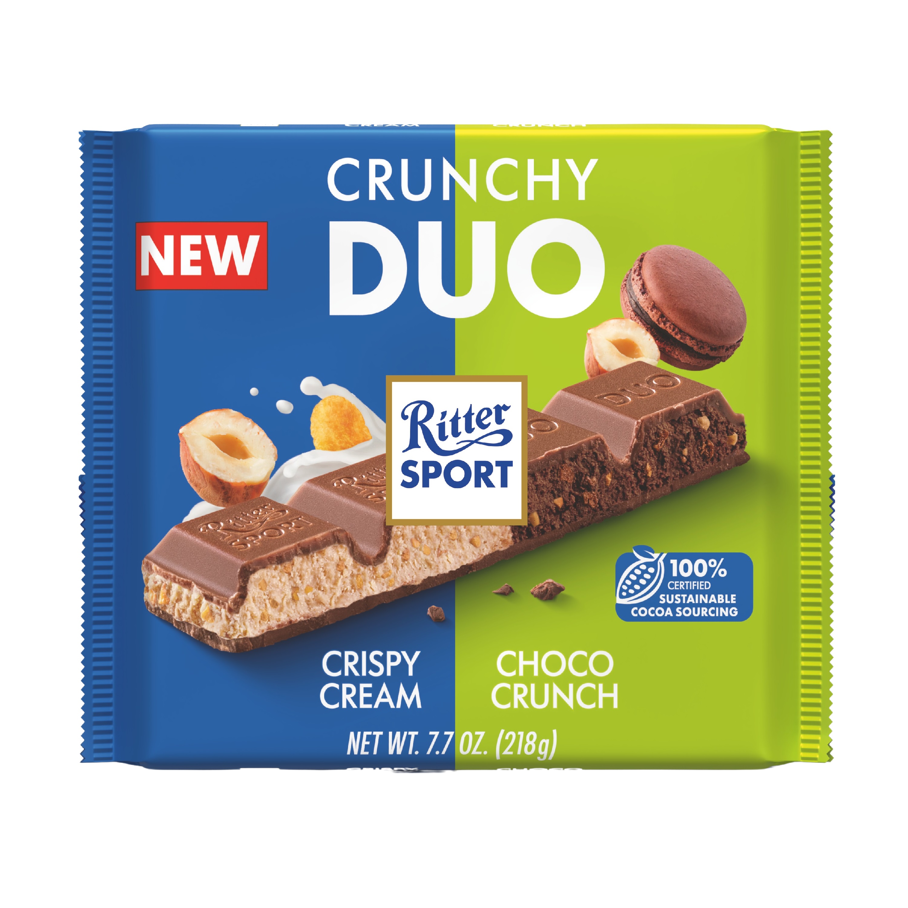Ritter Sport Duo Crunchy 218g pack shot