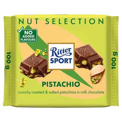 Ritter Sport Pistachio 100g pack shot