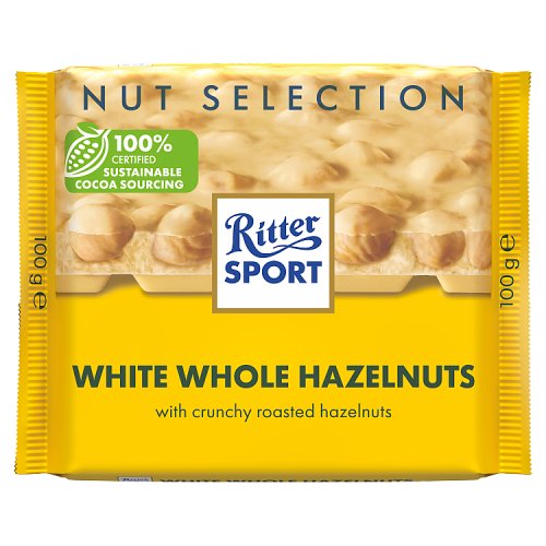 Ritter Sport Nut Perfect White Whole Hazelnut 100g pack shot