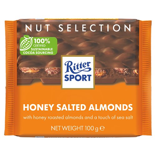 Ritter Sport Nut Perfect Honey Salted Almond 100g pack shot
