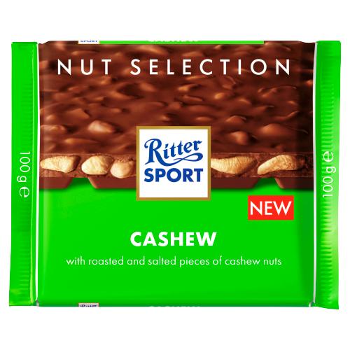 Ritter Sport Nut Perfect Salted Cashew Nut 100g pack shot