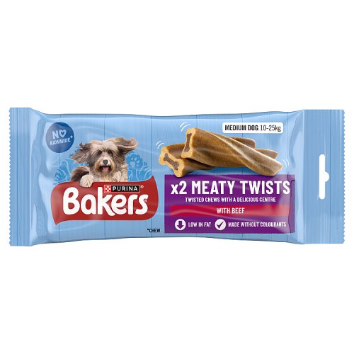 Bakers Dog Treats Twist Meaty Large 180g pack shot
