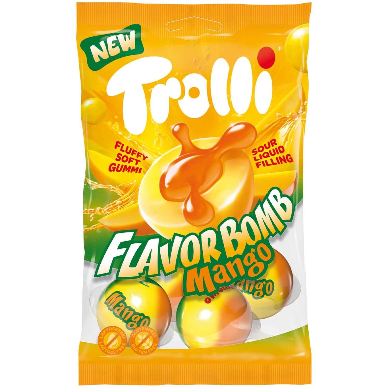 Trolli Flavorbomb Mango Bag 75g pack shot