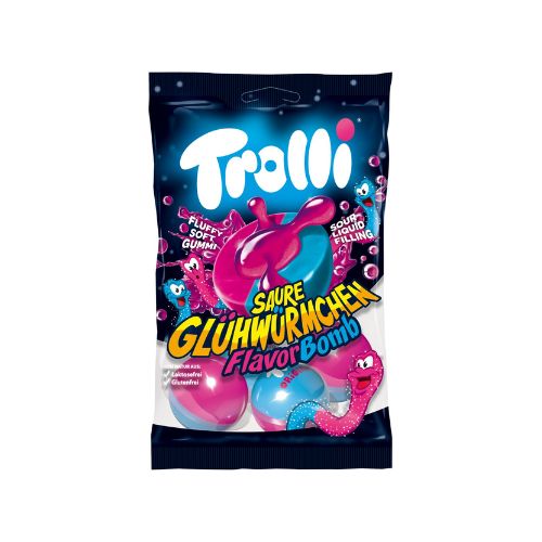 Trolli Flavorbomb Sour Glowworm Bag 75g pack shot