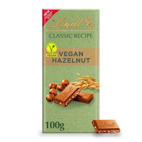 Lindt Classic Vegan Recipe Hazelnut 100g pack shot