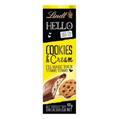 Lindt Hello Cookies & Cream 100g pack shot