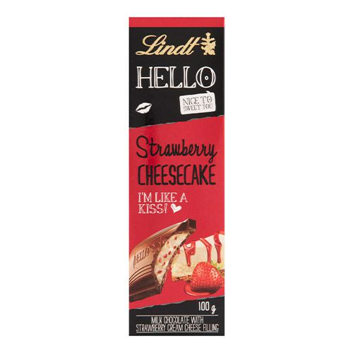 Lindt Hello Strawberry Cheesecake 100g pack shot