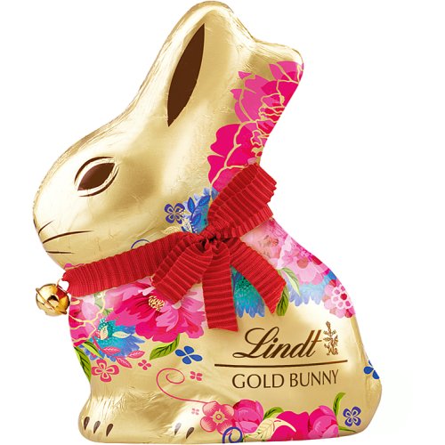 Lindt Gold Bunny Milk Flower 200g pack shot