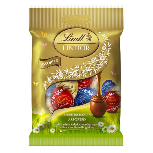Lindt Lindor Mini Eggs Assorted Bag 80g pack shot