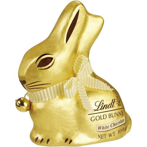 Lindt Gold Bunny White 100g pack shot