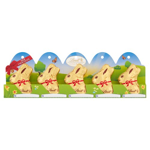 Lindt Gold Bunny Milk 5pk (5 x 10g) pack shot