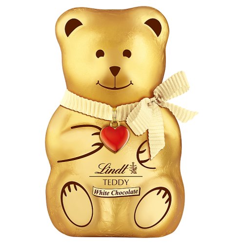 Lindt White Chocolate Teddy 100g pack shot