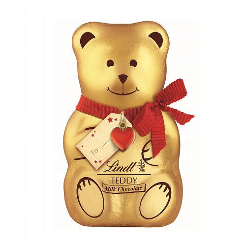 Lindt Teddy With Gift Tag Milk Chocolate 100g pack shot