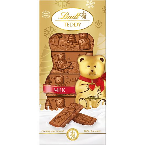 Lindt Teddy Milk Bar 120g pack shot