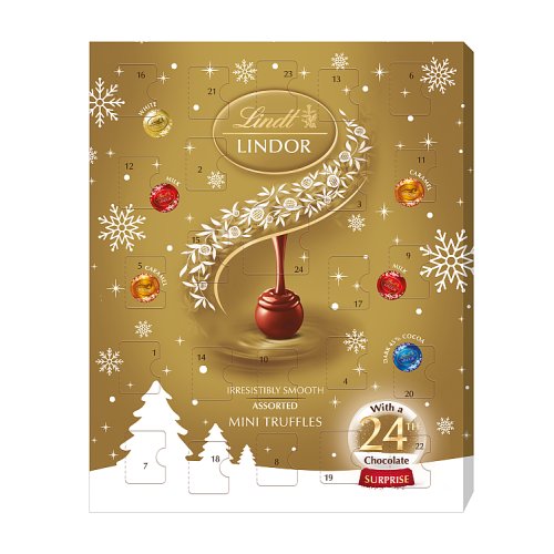 Lindt Lindor Mini Advent Calendar 117g pack shot