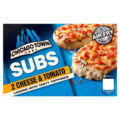 Chicago Town 2 Cheese & Tomato Subs 250g pack shot