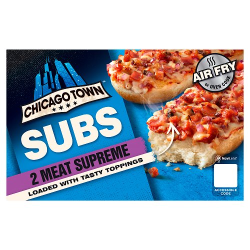 Chicago Town 2 Meat Supreme Subs 250g pack shot