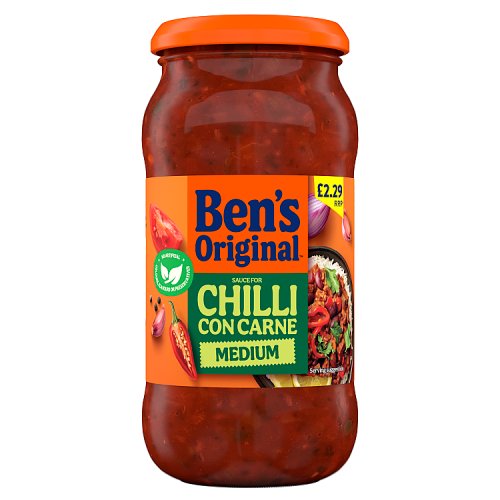 Bens Original Sauce Medium Chilli Con Carne PM £2.29 450g pack shot