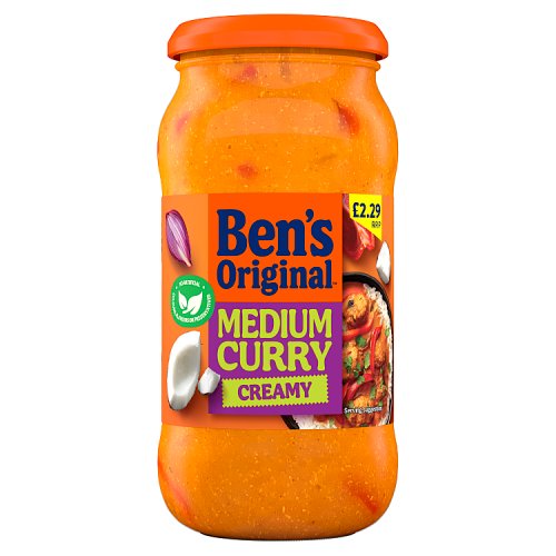 Bens Original Sauce Medium Curry PM £2.29 440g pack shot