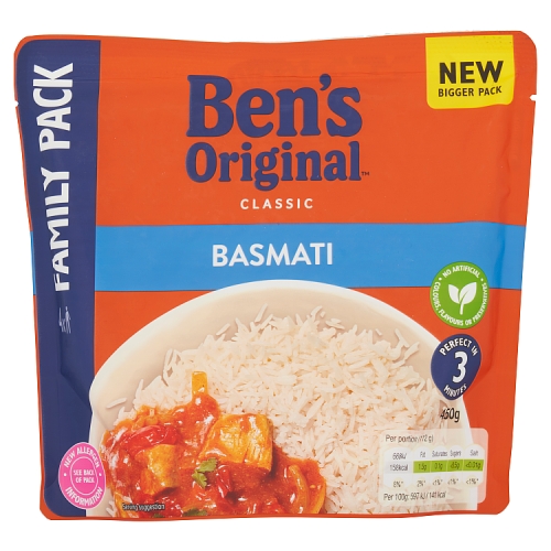 Bens Basmati Rth Rice Family Pack 450g pack shot