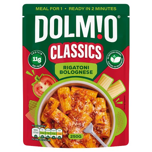 Dolmio Classics Rigatoni Bolognese 250g pack shot