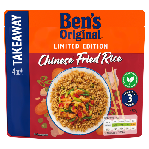 Bens Original Chinese Fried Rice Family Pack Ltd 450g pack shot