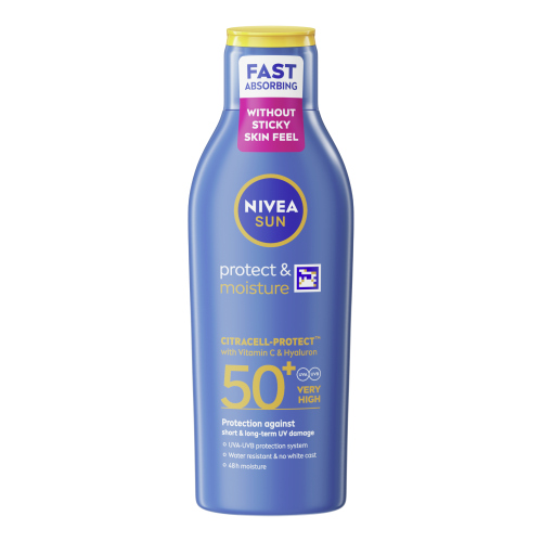 Nivea Sun Protect & Moist Lotion F50 200ml pack shot
