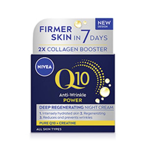 Nivea Q10 Anti Wrinkle Night Cream 50ml pack shot