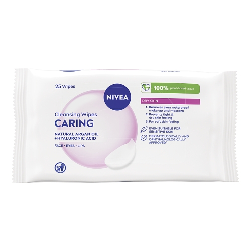 Nivea Biodegradable Cleansing Wipes 25pc pack shot
