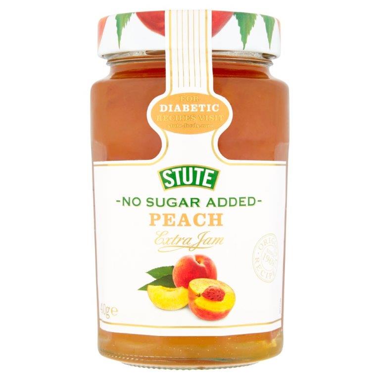 Stute Diabetic Peach Extra Jam 430g pack shot
