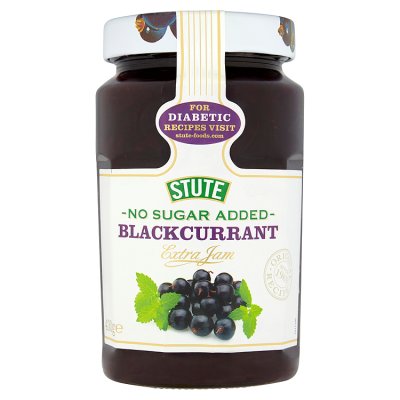 Stute Diabetic Jam Blackcurrant 430g pack shot